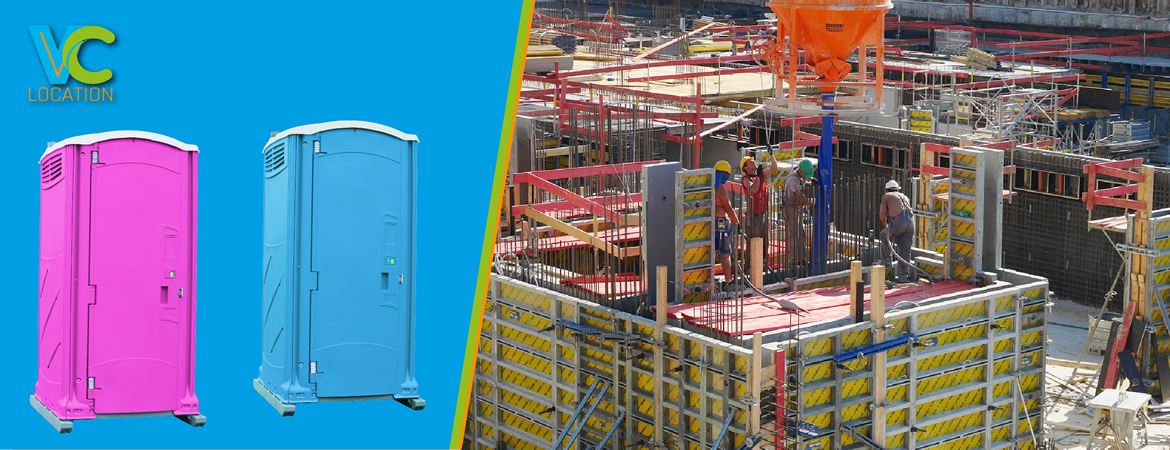 Location toilette mobile de chantiers, BTP, Orange, Vaucluse